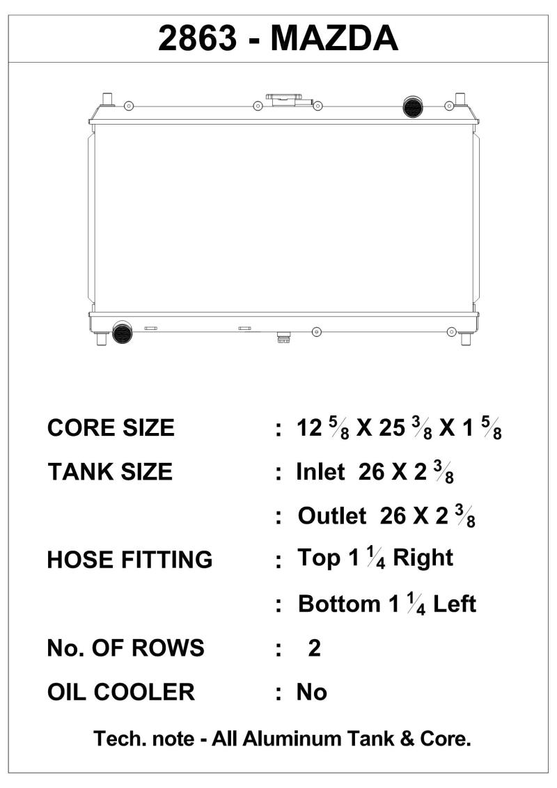 CSF 98-05 Mazda Miata Radiator