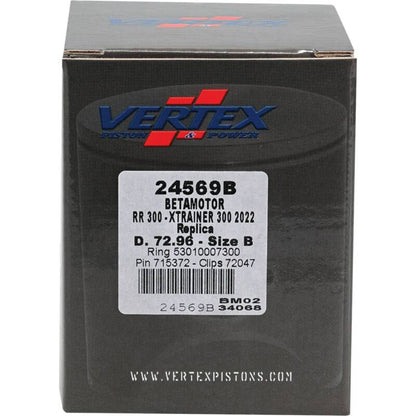 Vertex Piston 22-24 Beta RR 2T 300 300cc Cast Replica Piston Kit