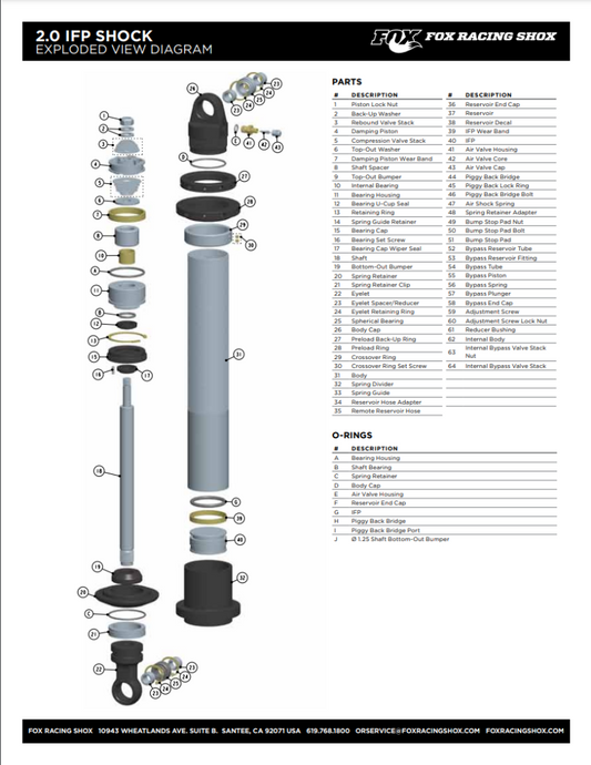 Fox Replacement Hose - 7/16-20 O Ring Boss x 7/16-20 O Ring Boss 12.00 TLG - Off Road Only