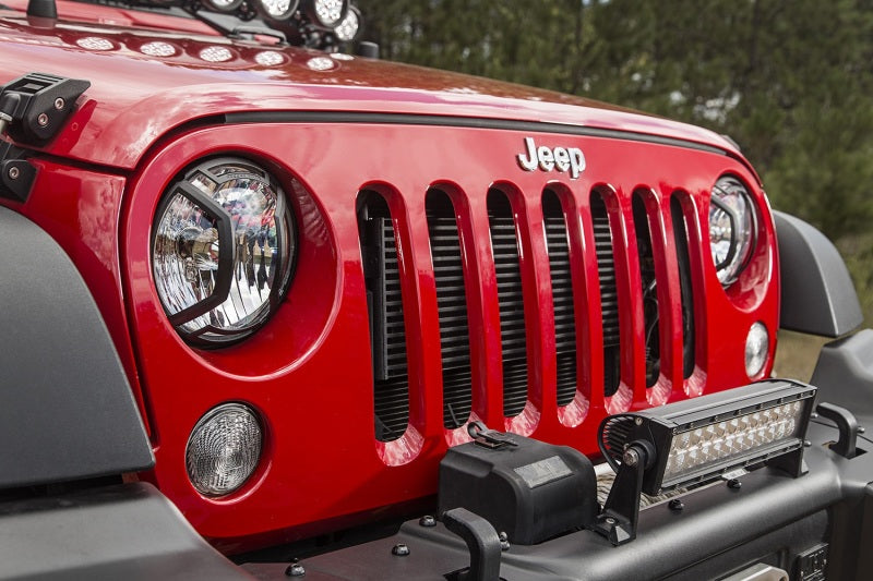 Rugged Ridge 07-18 Jeep Wrangler JK/JKU Textured Black Elite Headlight Euro Guards