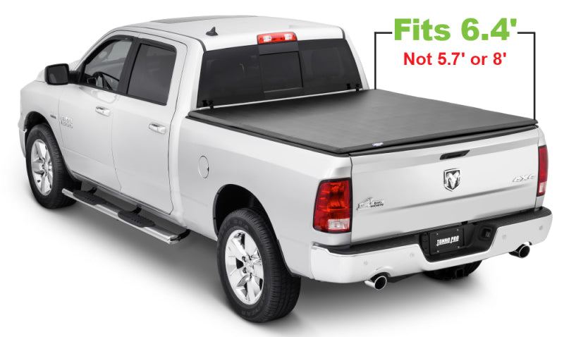 Tonno Pro 02-19 Dodge RAM 1500 6.4ft Fleetside Tonno Fold Tri-Fold Tonneau Cover