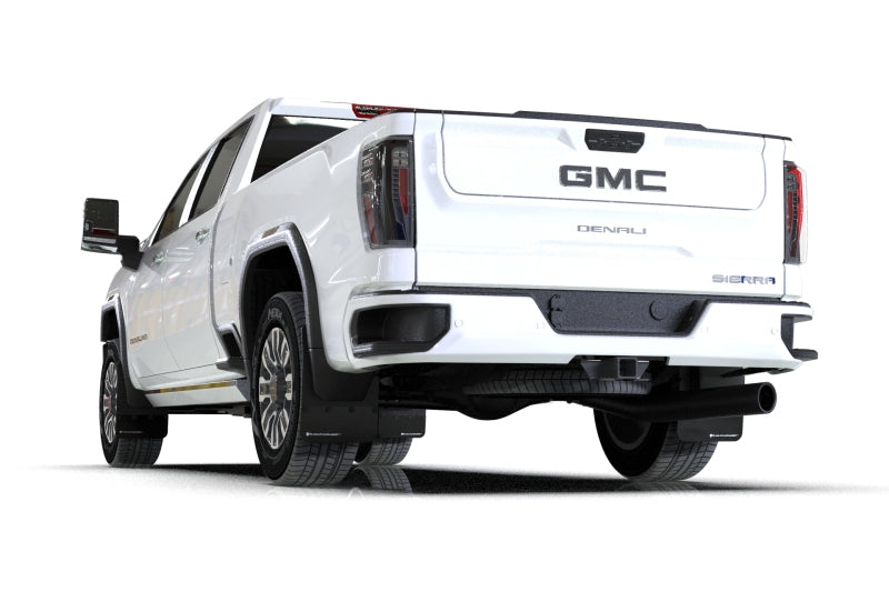 Rally Armor 20-24 GMC Sierra 2500/3500 HD Denali Black Mud Flap w/Metallic Black Logo