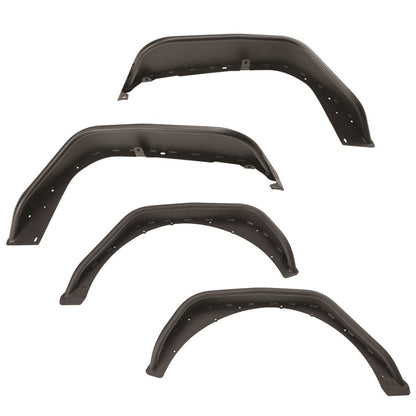 Rugged Ridge HD Steel Tube Fenders Full Set Black 18-19 JL