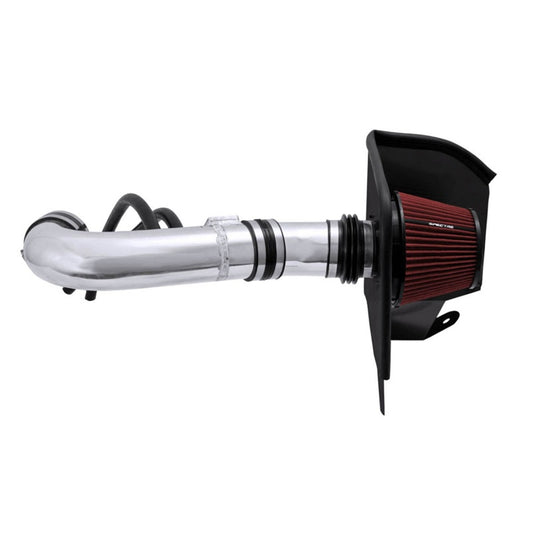 Spectre 04-14 Nissan Titan V8-5.6L F/I Air Intake Kit - Polished w/Red Filter