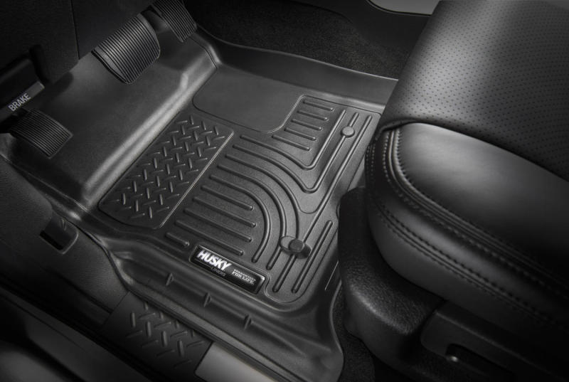 Husky Liners 19-23 GMC Sierra 1500 Double Cab Weatherbeater Black Front & 2nd Seat Floor Liners