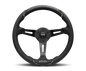 Momo Gotham Steering Wheel 350 mm - Black Leather/Black Spokes