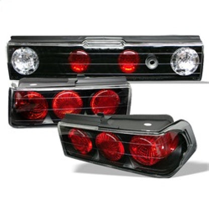 Spyder Honda CRX 88-91 Euro Style Tail Lights Black ALT-YD-HCRX88-BK