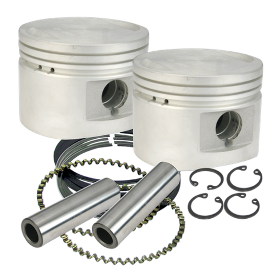 S&S Cycle 84-99 BT w/ Stock Heads Standard 80in Cast Flat-Topped Replacement Piston Kit