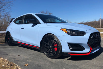 Rally Armor 19-22 Hyundai Veloster N Black UR Mud Flap w/ Red Logo