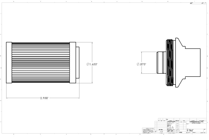 Aeromotive In-Line Filter - (AN-10) 10 Micron Microglass Element Red Anodize Finish