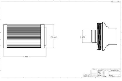 Aeromotive In-Line Filter - AN-10 - Black - 100 Micron