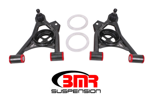 BMR 79-93 Mustang Fox Lower Control A-Arm Front w/ Spring Pocket/Tall Ball Joint - Black Hammertone