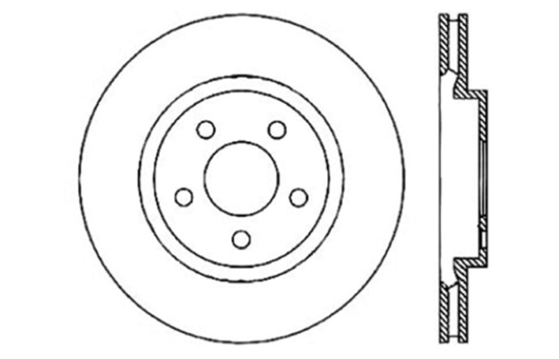 StopTech 05-09 Chrysler 300 (5.7L V8 exc SRT-8) Rear Right Slotted & Drilled Rotor