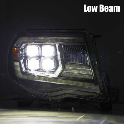 AlphaRex 05-11 Toyota Tacoma NOVA LED Projector Headlights Plank Style Black w/Activation Light/DRL