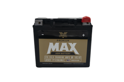 Twin Power GYZ-20HL Premium MAX Battery Replaces H-D 65989-97A Made in USA 320 CCA