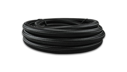 Vibrant -8 AN Black Nylon Braided Flex Hose (20 foot roll)