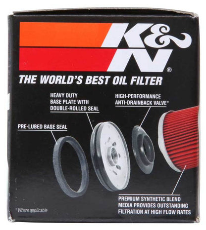 K&N Honda / Kawasaki / Arctic Cat / Suzuki / Triumph / Yamaha 2.688in OD x 2.969in H Oil Filter