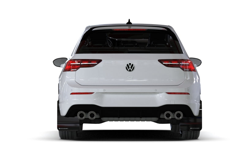 Rally Armor 22-24 VW MK8 Golf GTI/R Black UR Mud Flap w/White Logo