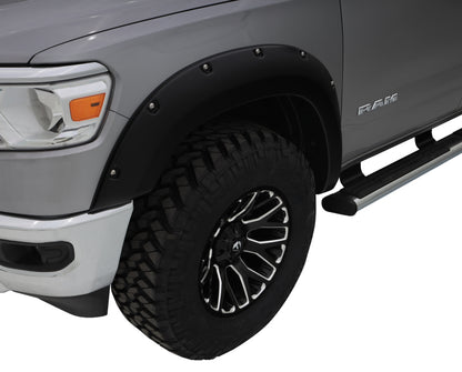 Bushwacker 19-22 Ram 1500 (Excl. Rebel/TRX) 76.3 & 67.4in Bed Pocket Style Flares 4pc Set - Black