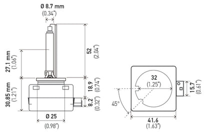 Hella Xenon D1S Bulb PK32d-2 85V 35W 5000k