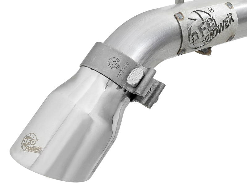 aFe MACH Force-Xp Axle-Back Exhaust System w/Polished Tip 18-20 Jeep Wrangler L4-2.0T / V6-3.6L