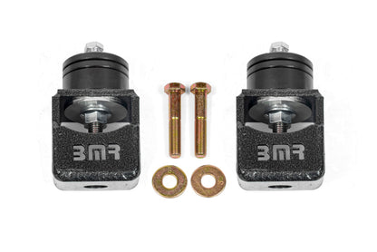 BMR Chevy SS and Pontiac G8 Motor Mount Kit (Solid Bushings) Black Hammertone