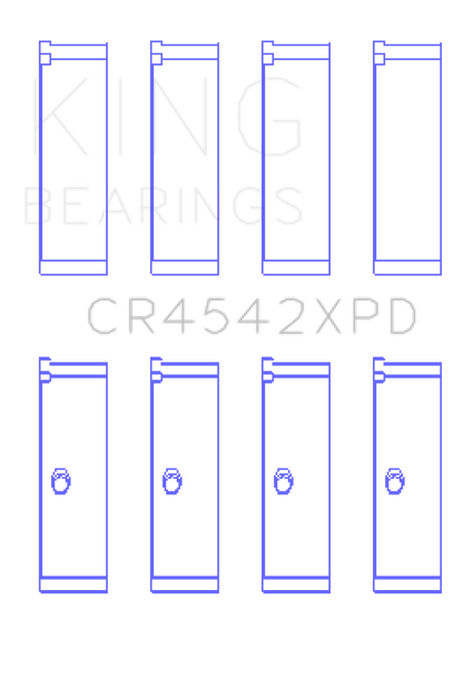 King Honda K-Series 2.0L/2.4L(Size STDX) XP Tri-Metal Performance Connecting Rod Bearing - Set of 4