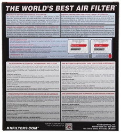 K&N Replacement Air Filter for 13 Dodge Dart 1.4L/2.0L L4