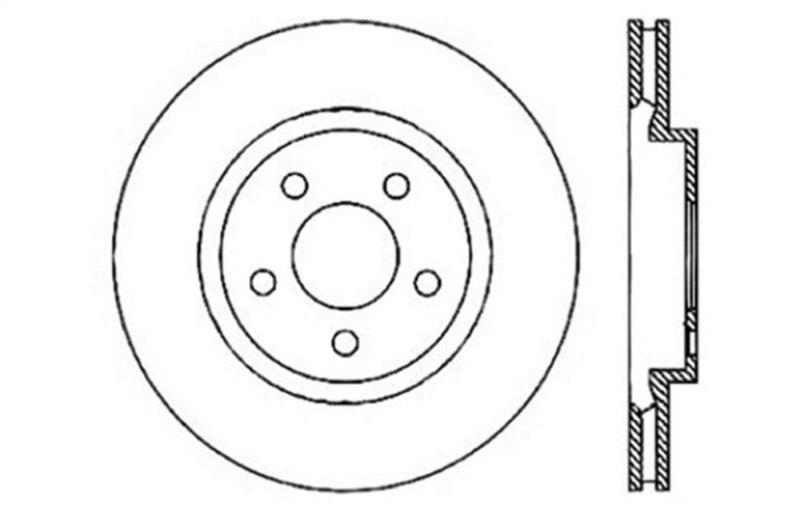 StopTech 05-09 Chrysler 300 (5.7L V8 exc SRT-8) Rear Right Slotted & Drilled Rotor