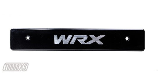 Turbo XS 08-14 Subaru WRX/STi Billet Aluminum License Plate Delete Black Machined WRX Logo