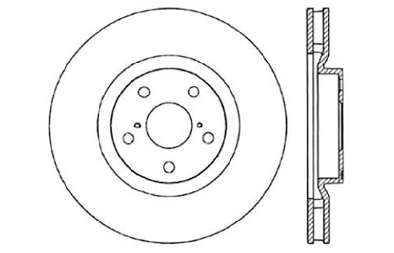 StopTech 5/93-98 Toyota Supra Turbo Left Front Slotted & Drilled Rotor